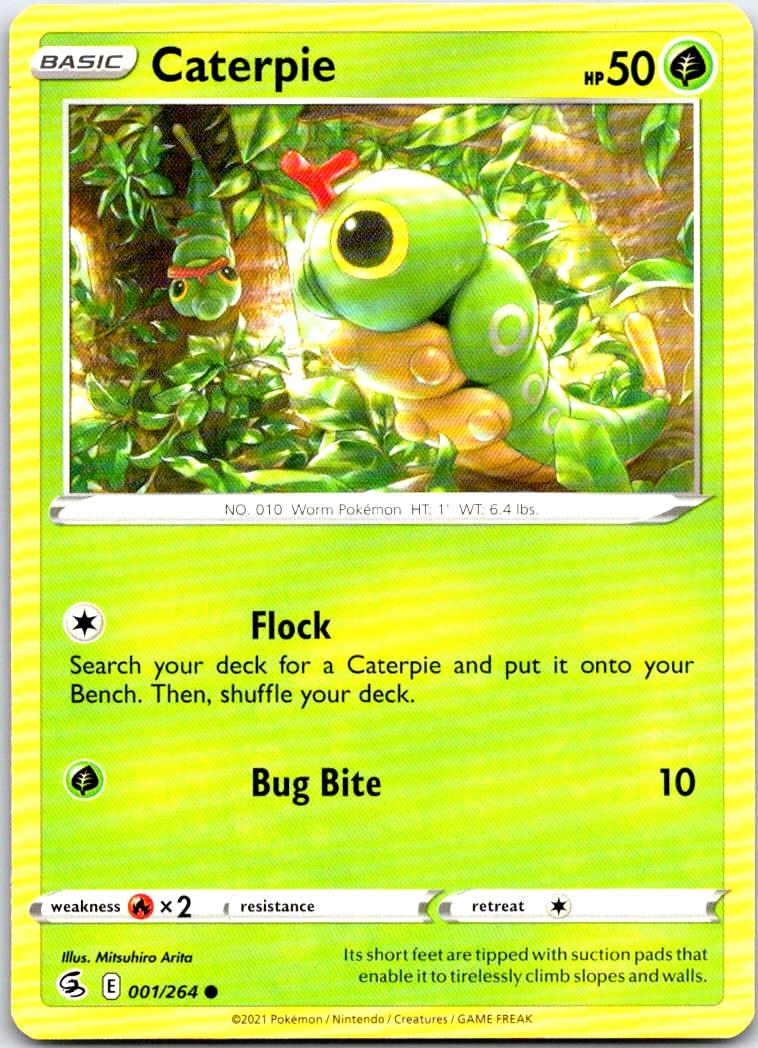 Caterpie - 001/264 - - FUSION STRIKE - Pokemon - Common | AB38-6