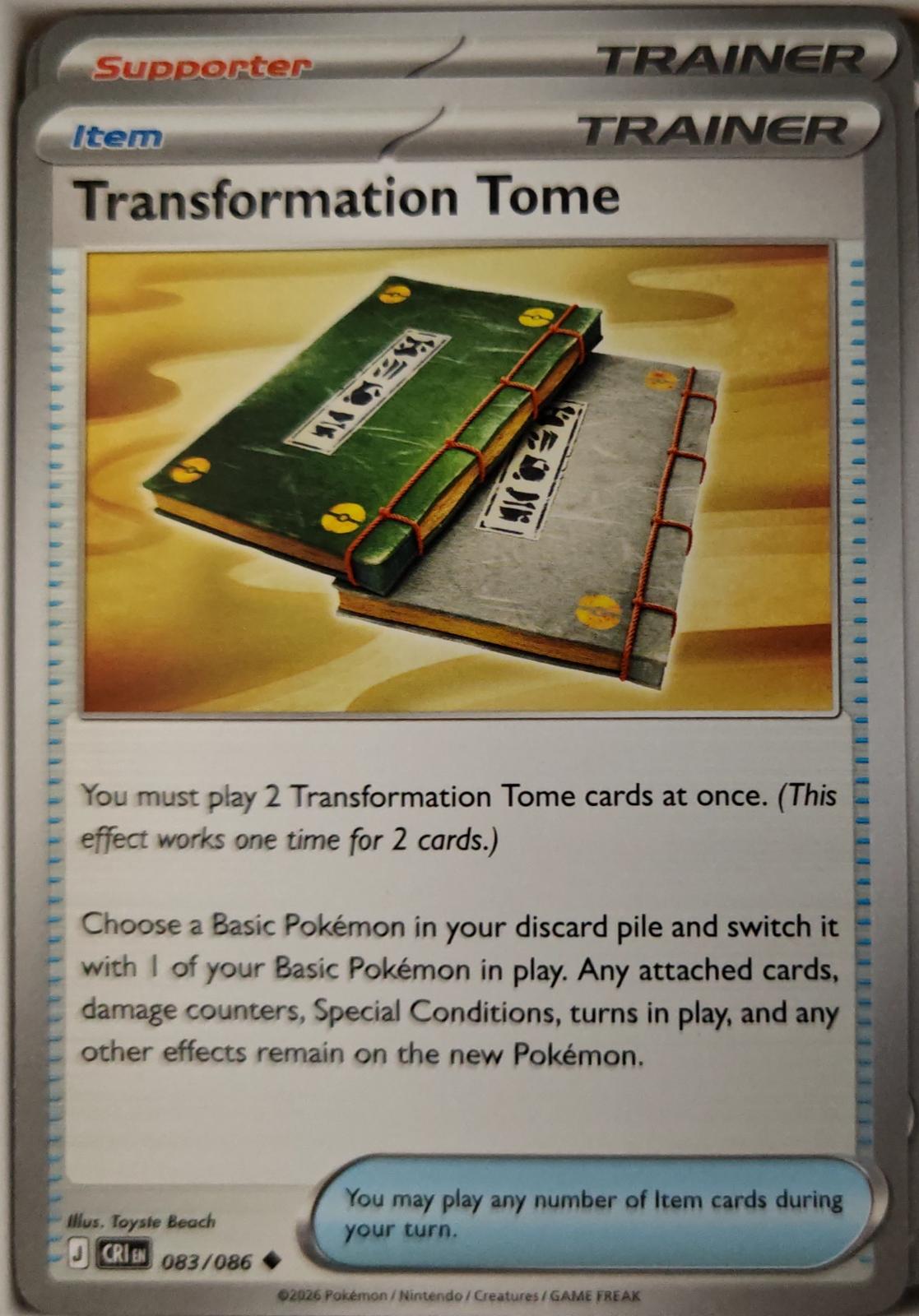 Transformation Tome - 083/086 - - CHAOS RISING - Pokemon - Uncommon | AA23-35