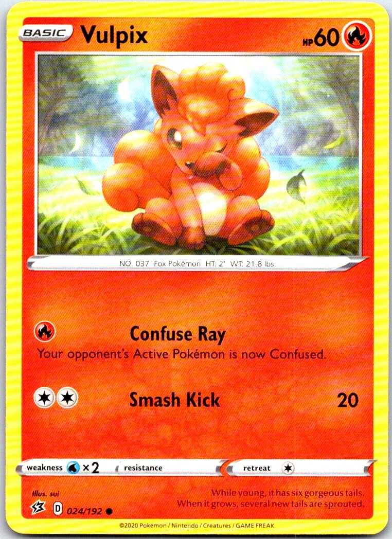 Vulpix - 024/192 - - REBEL CLASH - Pokemon - Common | AB79-23