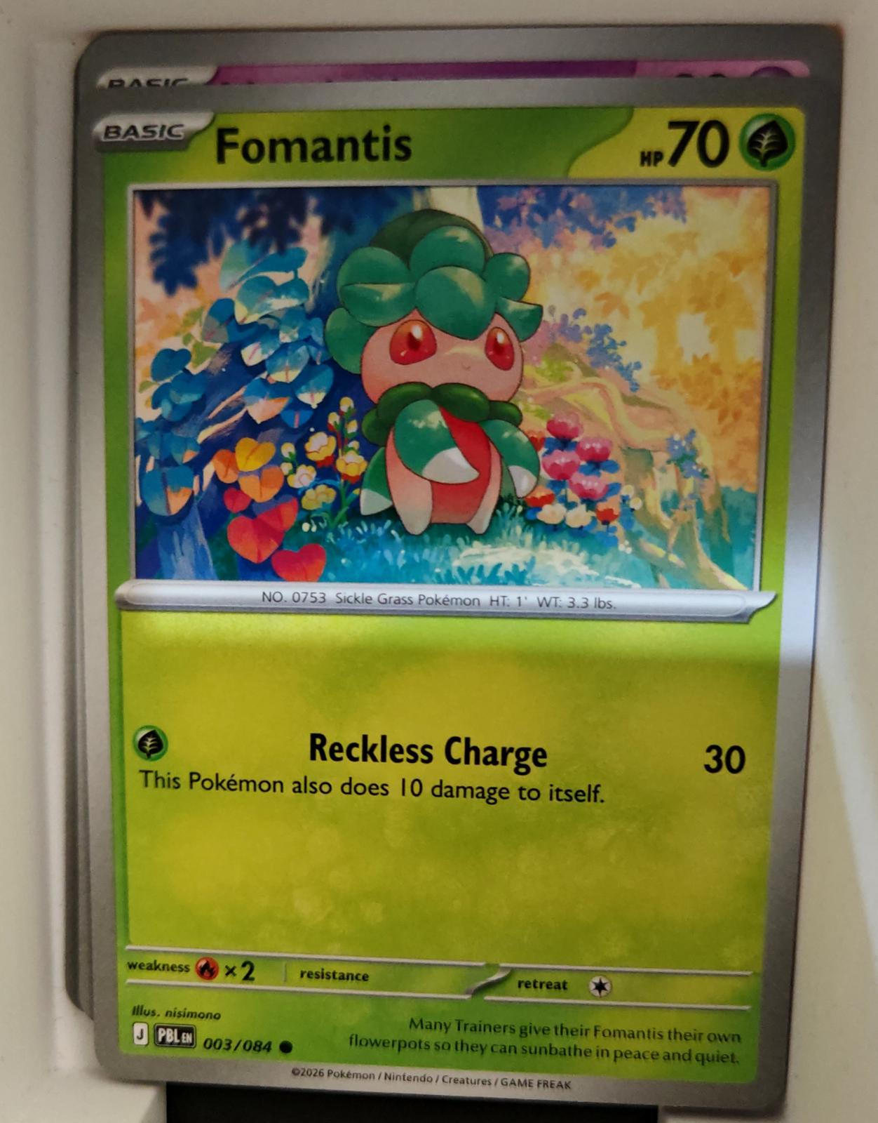 Fomantis - 003/084 - - PITCH BLACK - Pokemon - Common | AA17-11