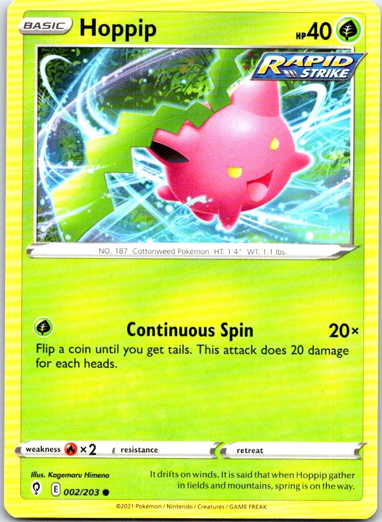 Hoppip - 002/203 - - EVOLVING SKIES - Pokemon - Common | AB36-4