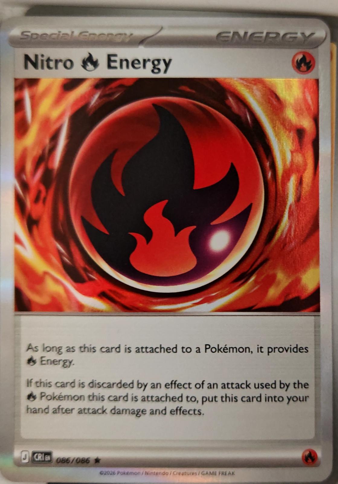 Nitro R Energy - 086/086 - Holo - CHAOS RISING - Pokemon - Rare | AA23-9