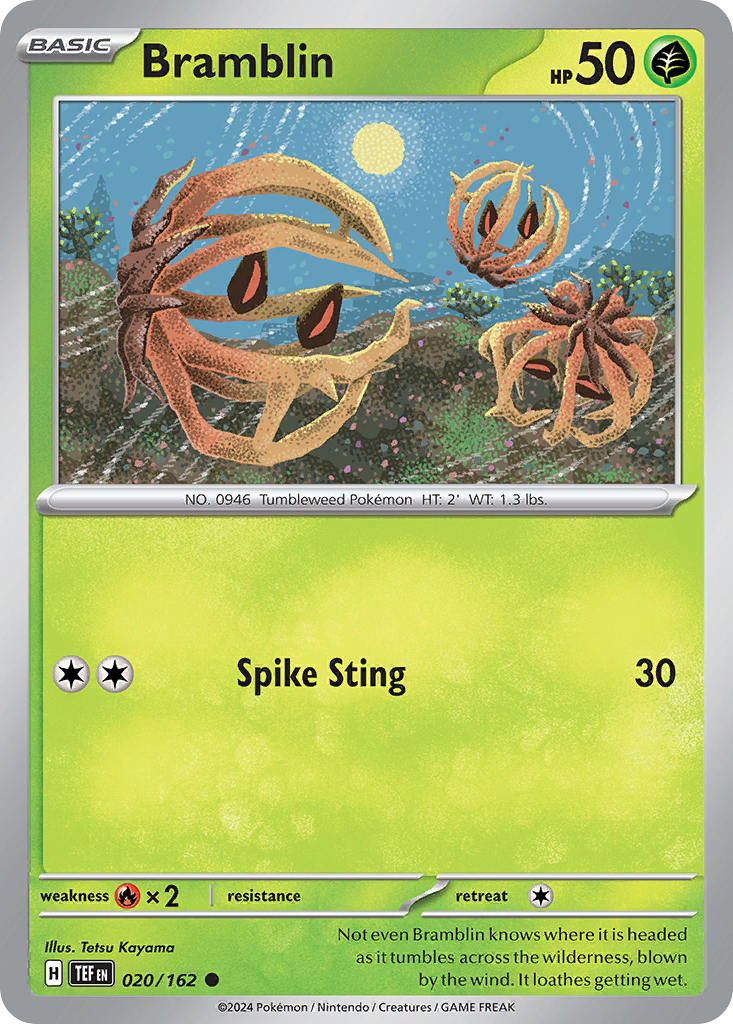 Bramblin - 020/162 - - TEMPORAL FORCES - Pokemon - Common | AA24-64