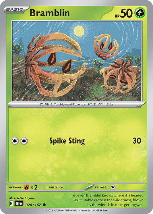 Bramblin - 020/162 - - TEMPORAL FORCES - Pokemon - Common | AA24-64