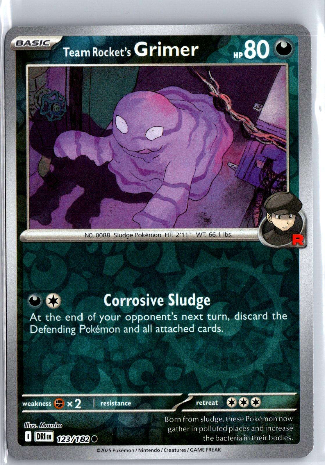 Team Rocket's Grimer - 123/182 - Reverse Holo - DESTINED RIVALS - Pokemon - | AA129-16