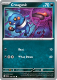 Croagunk - 130/198 - Reverse Holo - SCARLET & VIOLET - Pokemon - | AA49-57