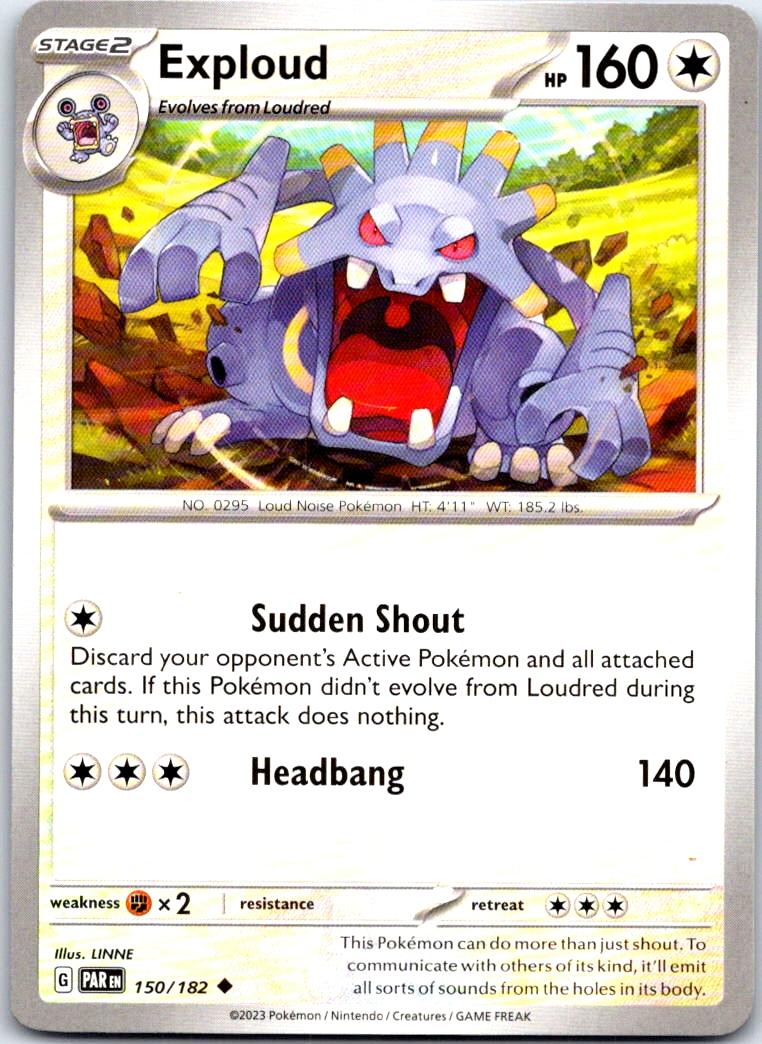 Exploud - 150/182 - - PARADOX RIFT - Pokemon - Uncommon | AB24-21