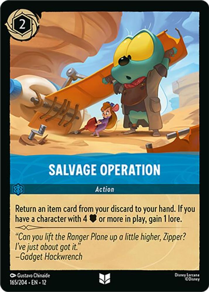 Salvage Operation - 165/204 - - WILDS UNKNOWN - Lorcana - Uncommon | LAA02-62