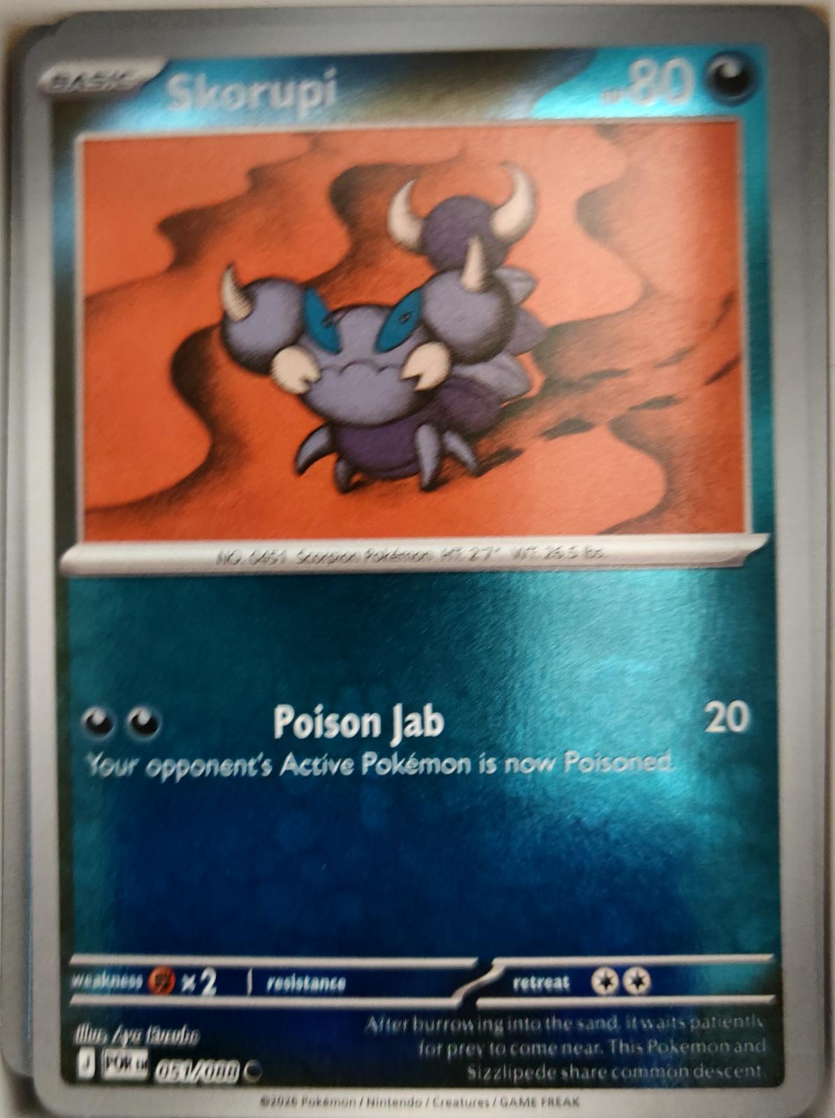 Skorupi - 051/088 - Reverse Holo - PERFECT ORDER - Pokemon - Common | AA04-76
