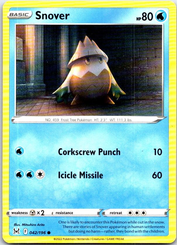 Snover - 042/196 - - LOST ORIGIN - Pokemon - Common | AC02-22