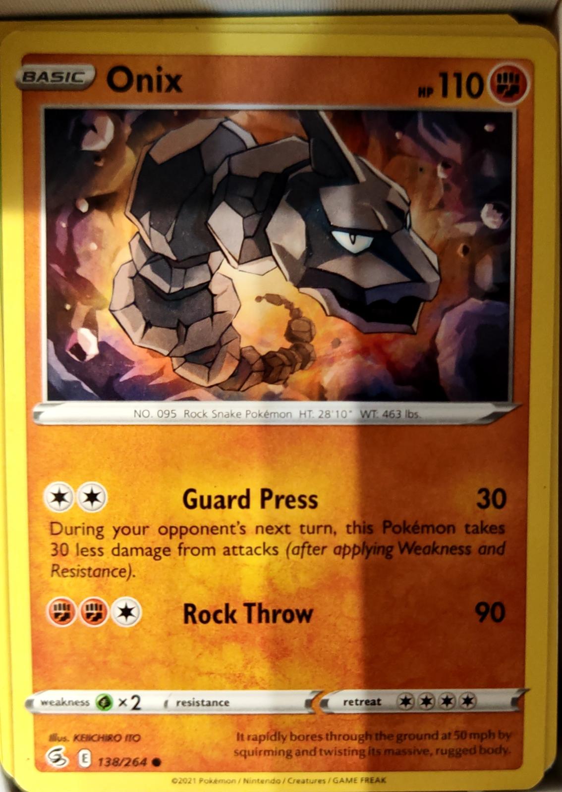 Onix - 138/264 - - FUSION STRIKE - Pokemon - Common | AA67-48