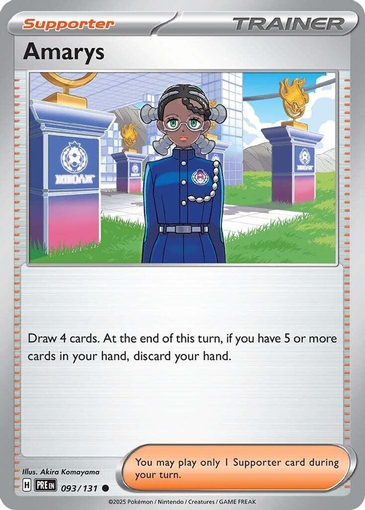 Amarys - 093/131 - - PRISMATIC EVOLUTIONS - Pokemon - Common | AA29-41