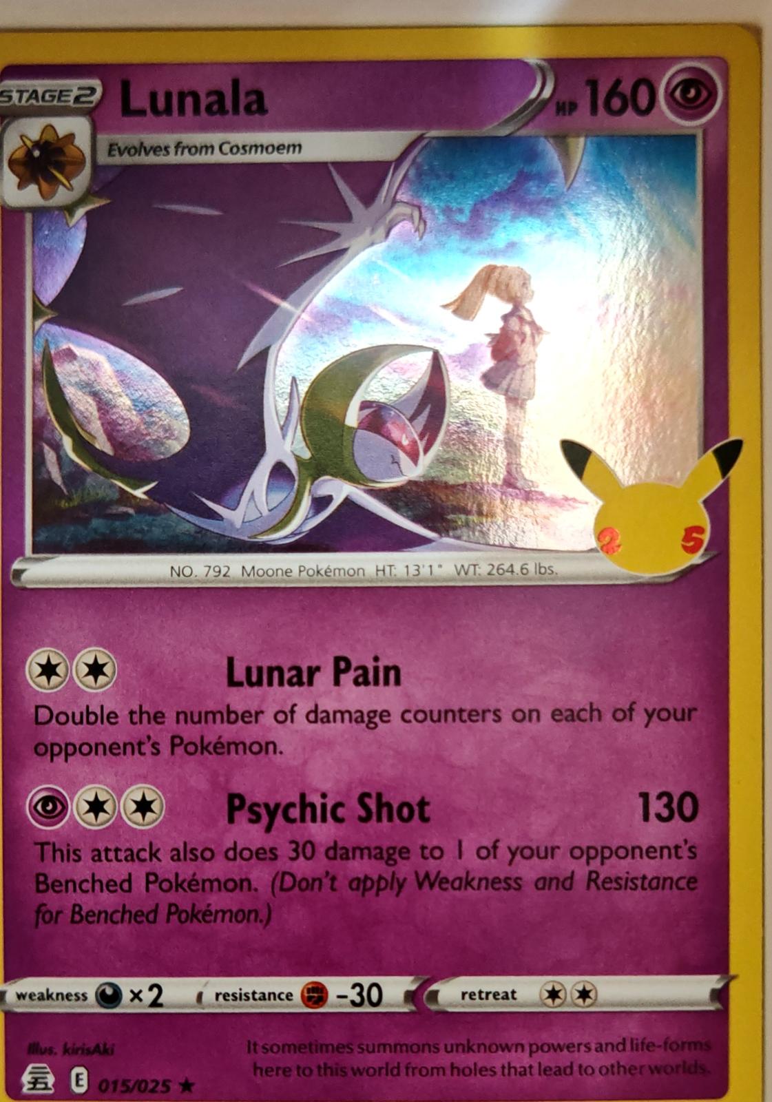 Lunala - 015/025 - Holo - CELEBRATIONS - Pokemon - Rare | AA06-3