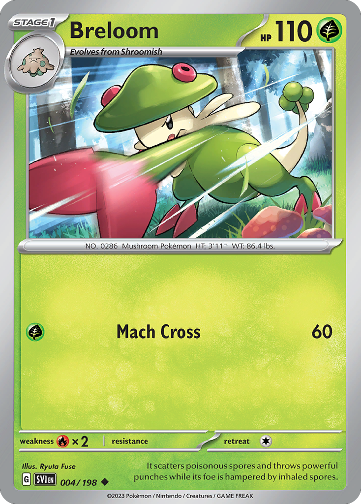 Breloom - 004/198 - - SCARLET & VIOLET - Pokemon - Uncommon | AA48-111