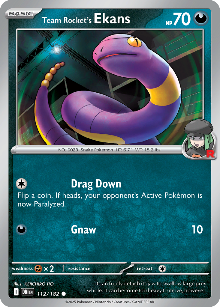 Team Rocket's Ekans - 112/182 - - DESTINED RIVALS - Pokemon - Common | AA23-59