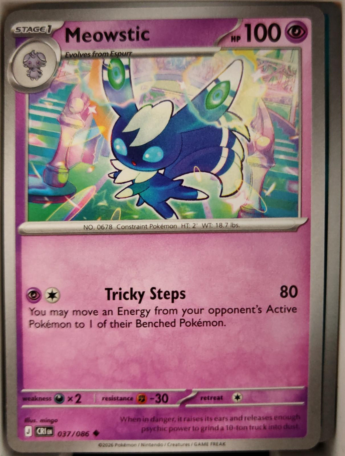 Meowstic - 037/086 - - CHAOS RISING - Pokemon - Uncommon | AA08-65