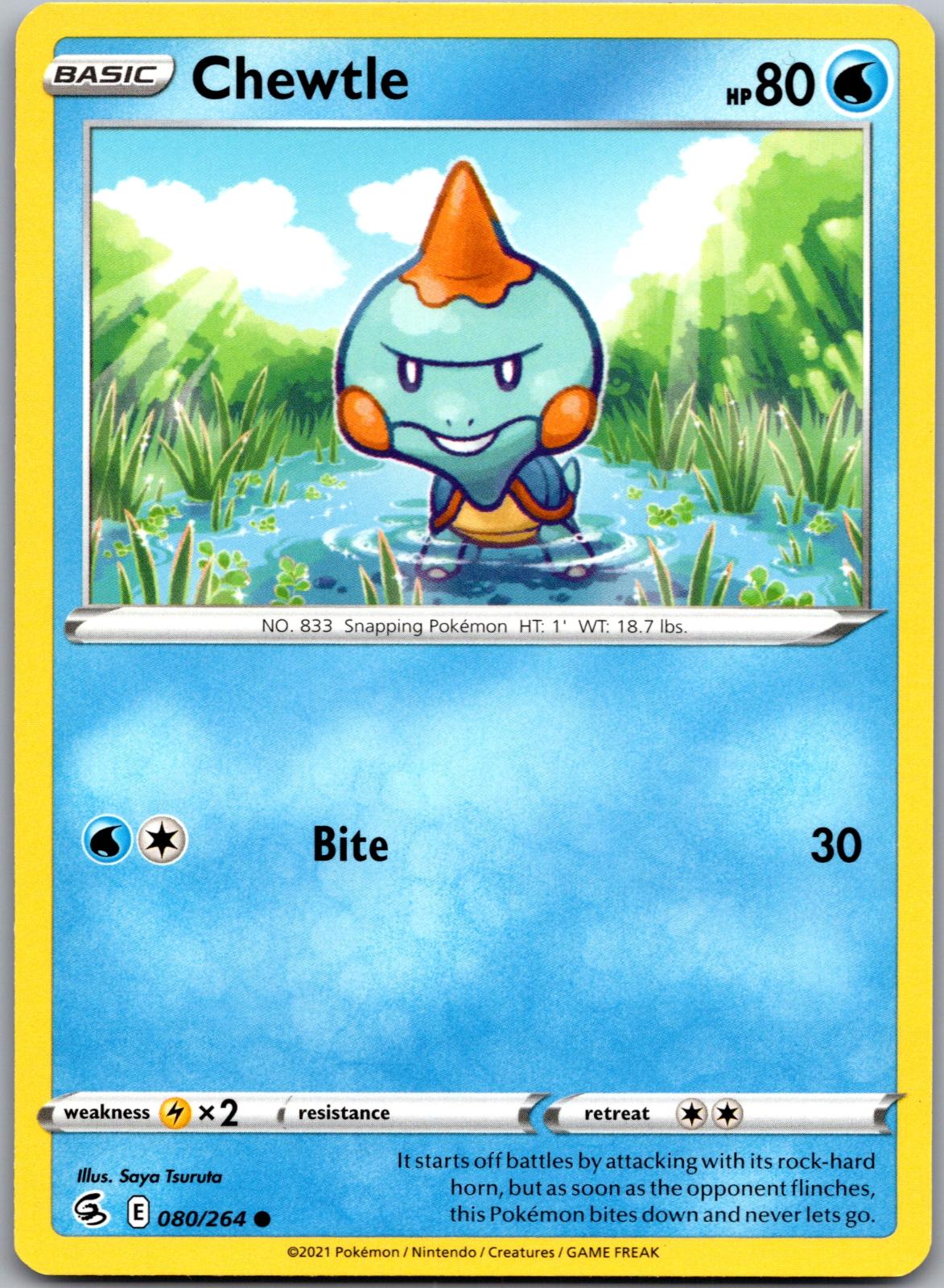 Chewtle - 080/264 - - FUSION STRIKE - Pokemon - Common | AA90-17