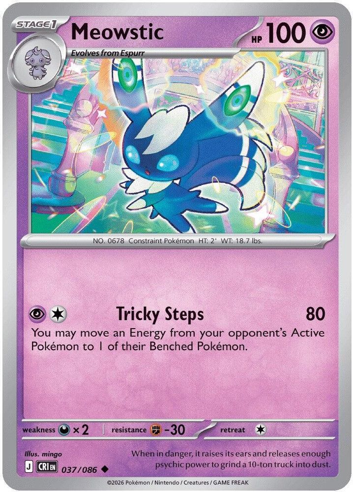 Meowstic - 037/086 - - CHAOS RISING - Pokemon - Uncommon | AA22-96