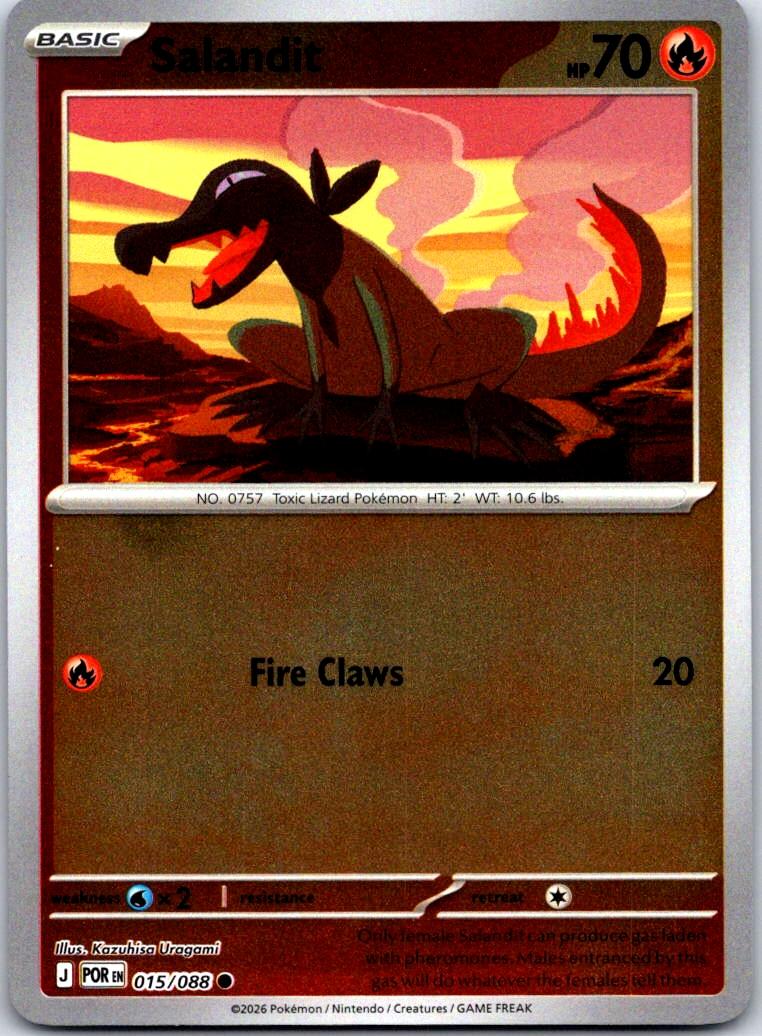 Salandit - 015/088 - Reverse Holo - PERFECT ORDER - Pokemon - Common | AB02-48