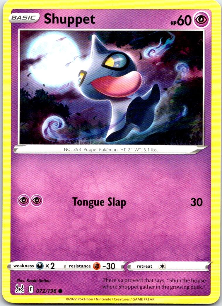 Shuppet - 072/196 - - LOST ORIGIN - Pokemon - Common | AB46-1