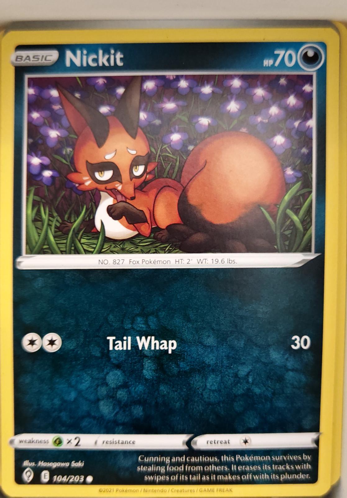Nickit - 104/203 - - EVOLVING SKIES - Pokemon - Common | AA03-51
