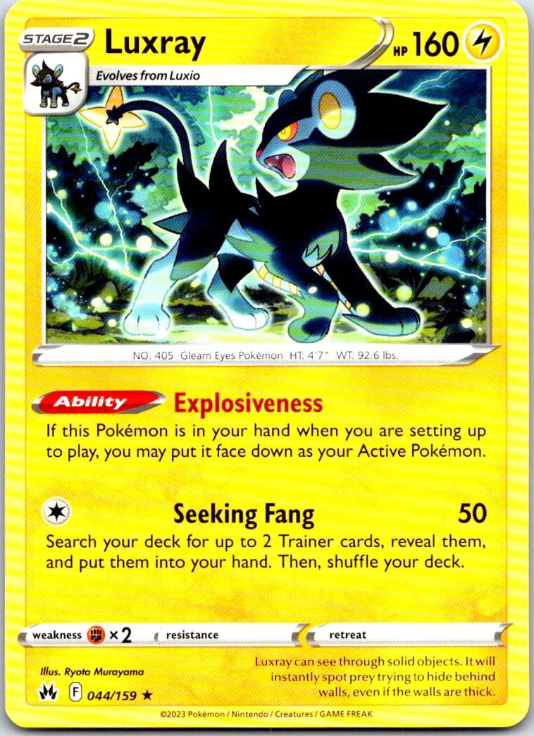 Luxray - 044/159 - - CROWN ZENITH - Pokemon - Rare | AA100-23