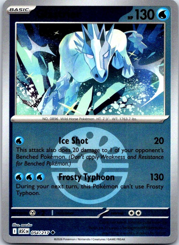 Glastrier (Friend Ball) - 054/217 - Reverse Holo - ASCENDED HEROES - Pokemon - | AB02-16