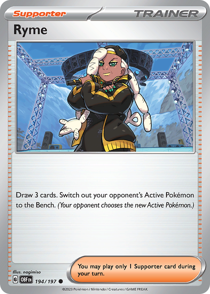 Ryme - 194/197 - - OBSIDIAN FLAMES - Pokemon - Common | AA15-39