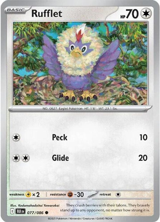 Rufflet - 077/086 - - BLACK BOLT - Pokemon - Common | AA47-64