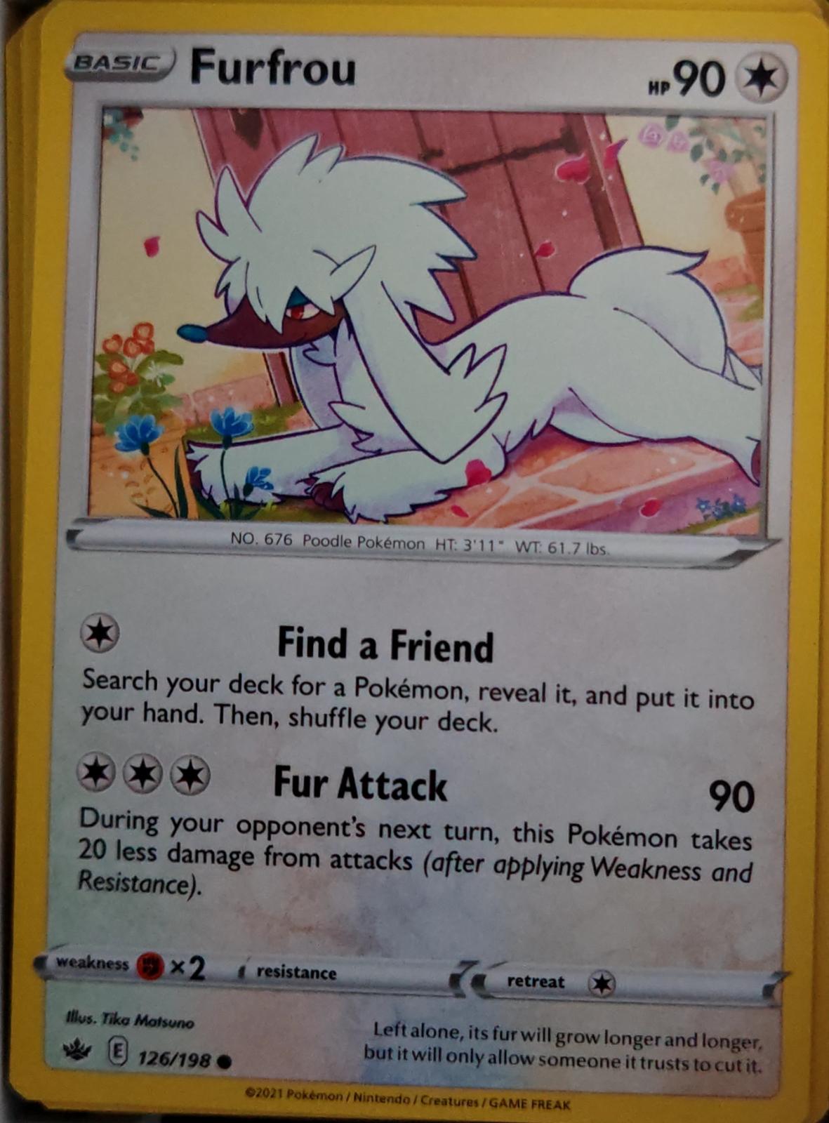 Furfrou - 126/198 - - CHILLING REIGN - Pokemon - Common | AA58-31