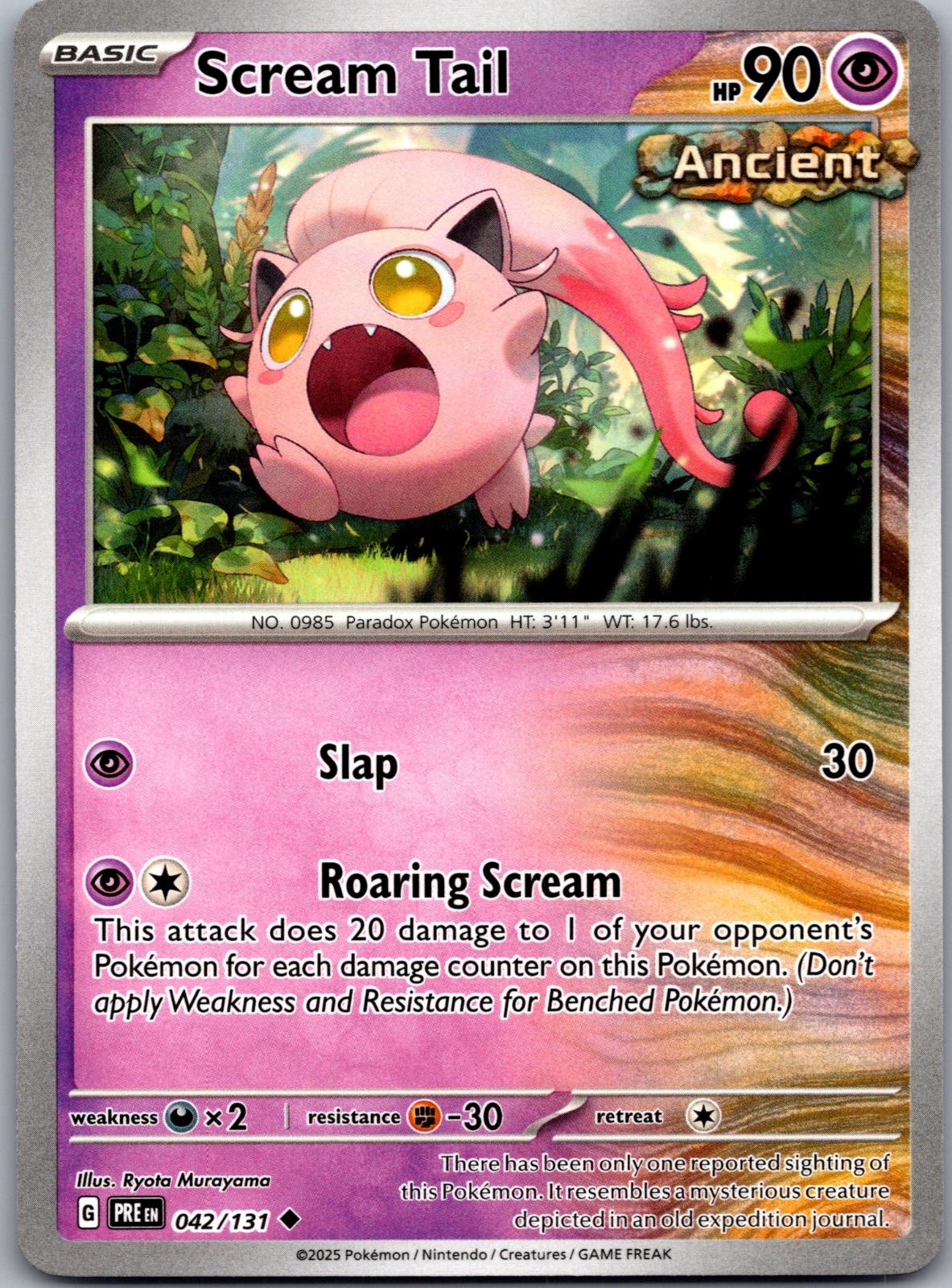 Scream Tail - 042/131 - - PRISMATIC EVOLUTIONS - Pokemon - Uncommon | AA83-23