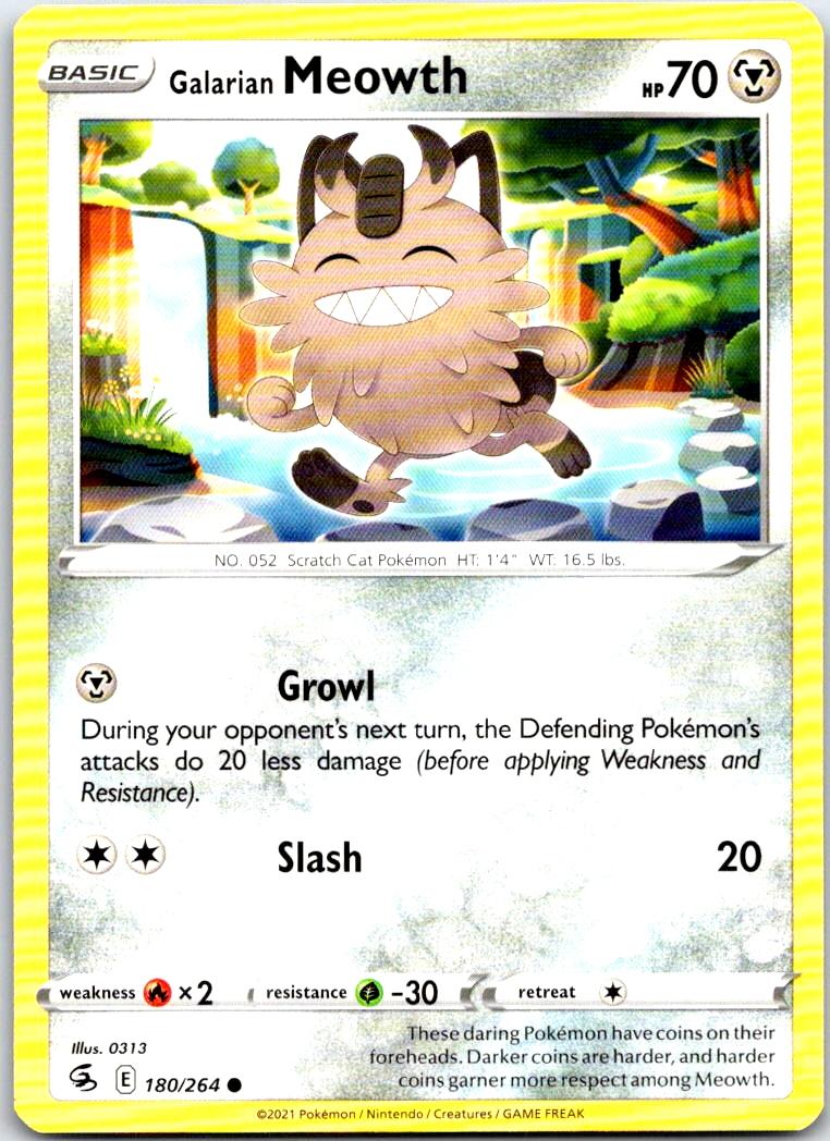Galarian Meowth - 180/264 - - FUSION STRIKE - Pokemon - Common | AB40-16