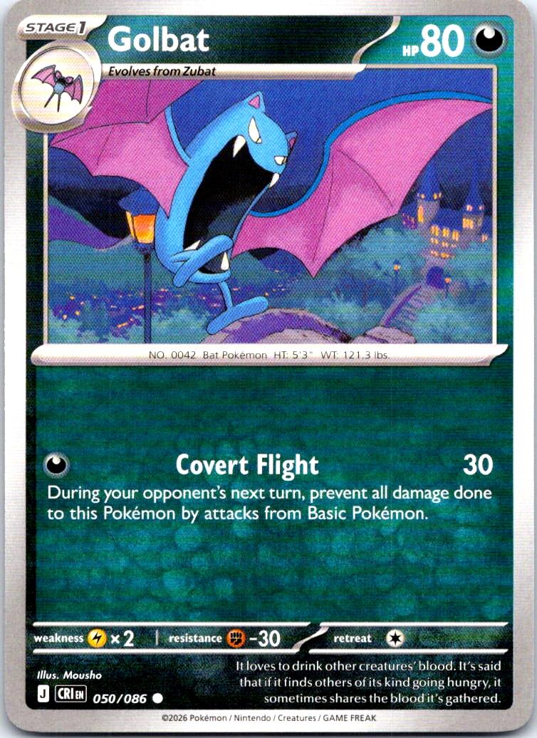 Golbat - 050/086 - - CHAOS RISING - Pokemon - Common | AB17-8