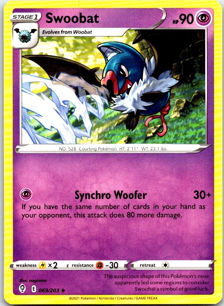 Swoobat - 069/203 - - EVOLVING SKIES - Pokemon - Uncommon | AB35-41