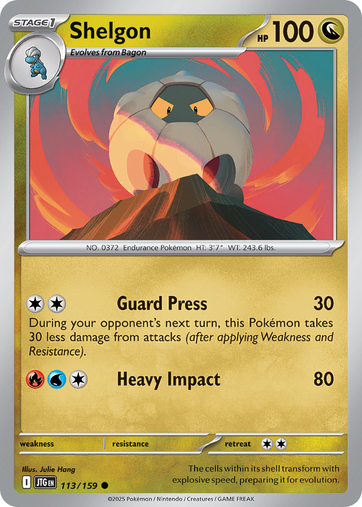 Shelgon - 113/159 - Reverse Holo - JOURNEY TOGETHER - Pokemon - Common | AA22-10