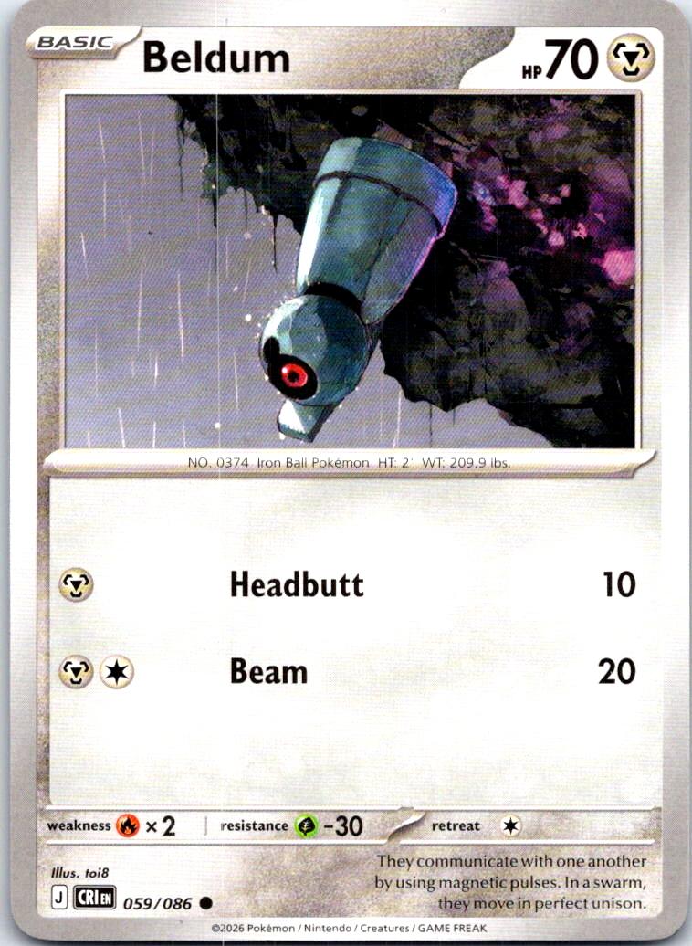 Beldum - 059/086 - - CHAOS RISING - Pokemon - Common | AB56-24