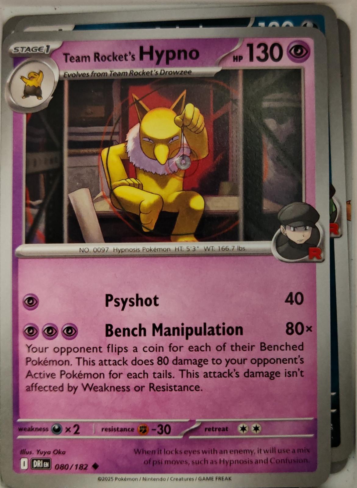 Team Rocket's Hypno - 080/182 - - DESTINED RIVALS - Pokemon - Uncommon | AA10-4