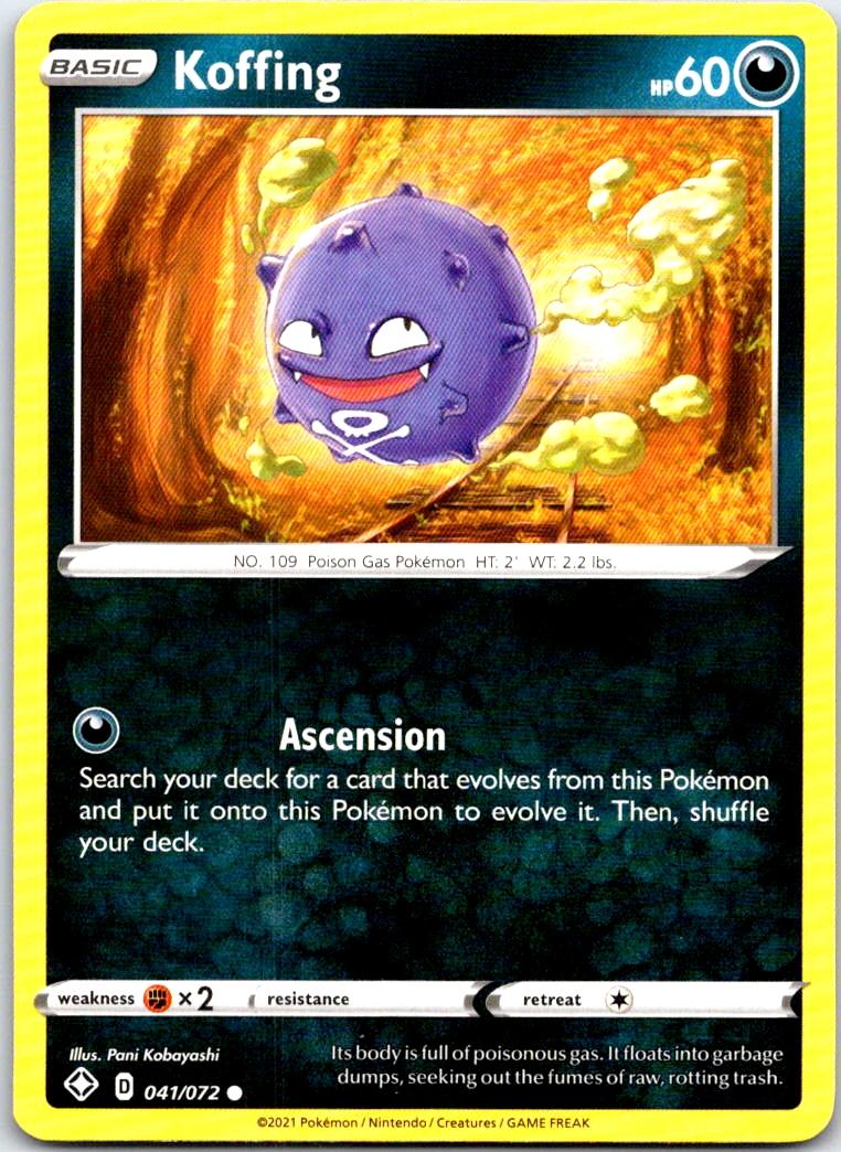 Koffing - 041/072 - - SHINING FATES - Pokemon - Common | AB43-9