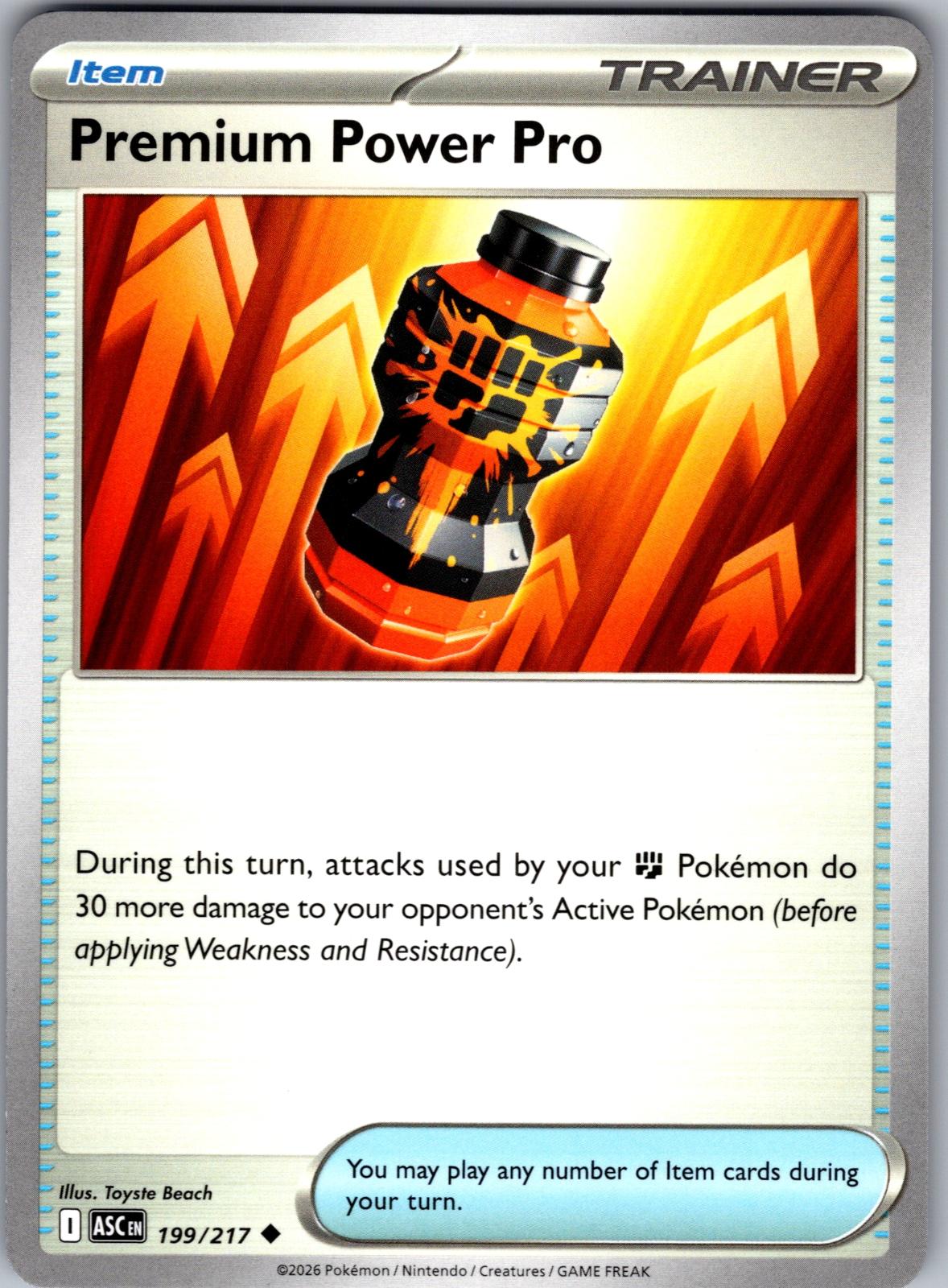 Premium Power Pro - 199/217 - - ASCENDED HEROES - Pokemon - Uncommon | AA77-21