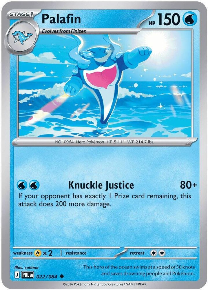 Palafin - 022/084 - Reverse Holo - PITCH BLACK - Pokemon - Uncommon | AA72-5