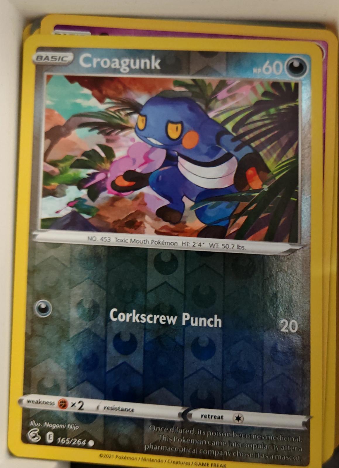 Croagunk - 165/264 - Reverse Holo - FUSION STRIKE - Pokemon - Common | AA22-24