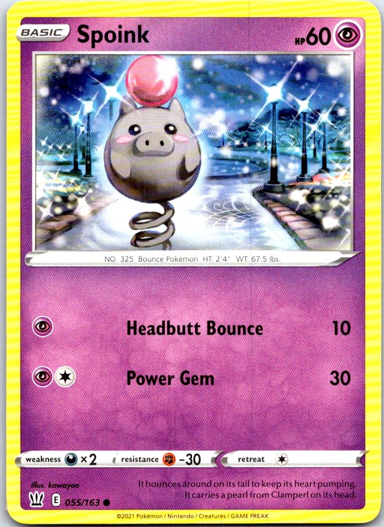 Spoink - 055/163 - - BATTLE STYLES - Pokemon - Common | AB96-7