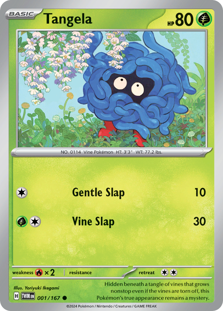 Tangela - 001/167 - Reverse Holo - TWILIGHT MASQUERADE - Pokemon - | AA75-17