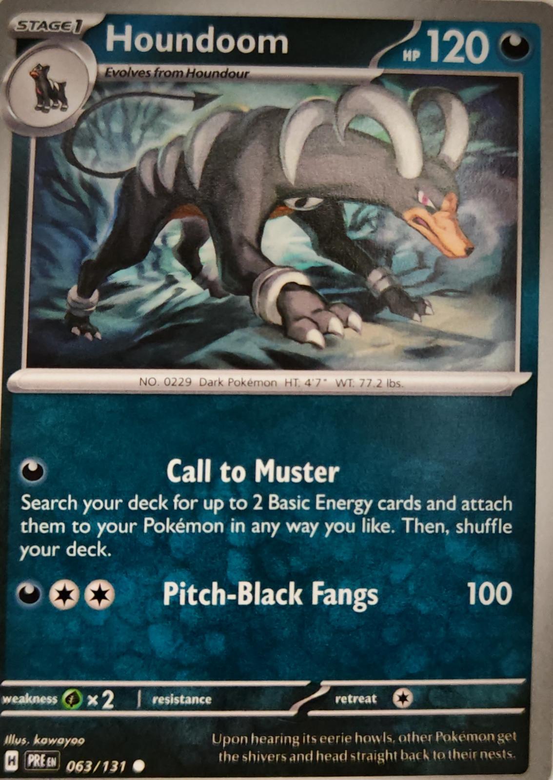 Houndoom - 063/131 - - PRISMATIC EVOLUTIONS - Pokemon - Common | AA03-1