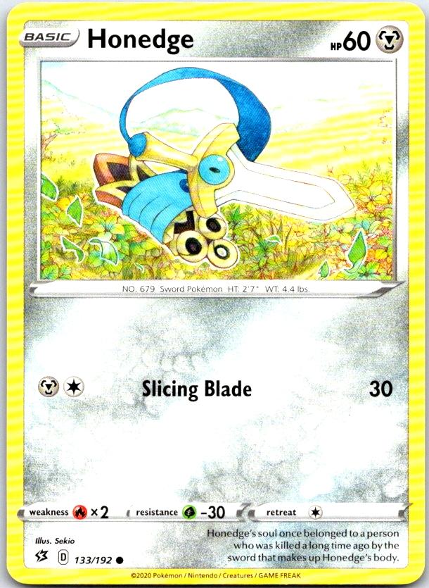 Honedge - 133/192 - - REBEL CLASH - Pokemon - Common | AC18-9