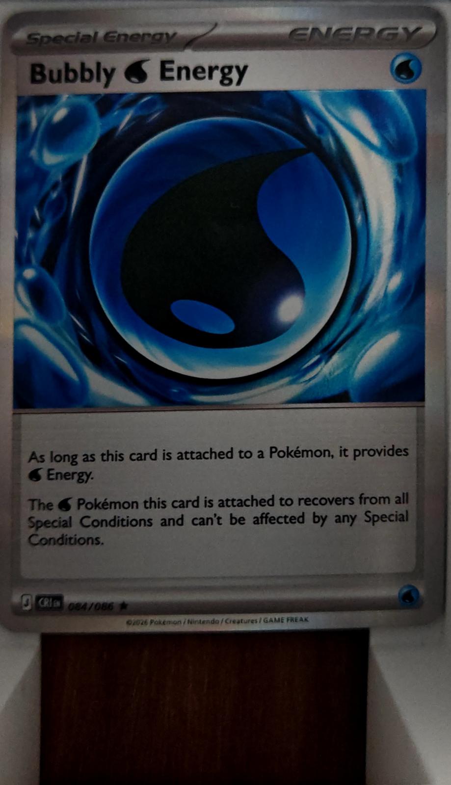 Bubbly W Energy - 084/086 - Holo - CHAOS RISING - Pokemon - Rare | AA44-1