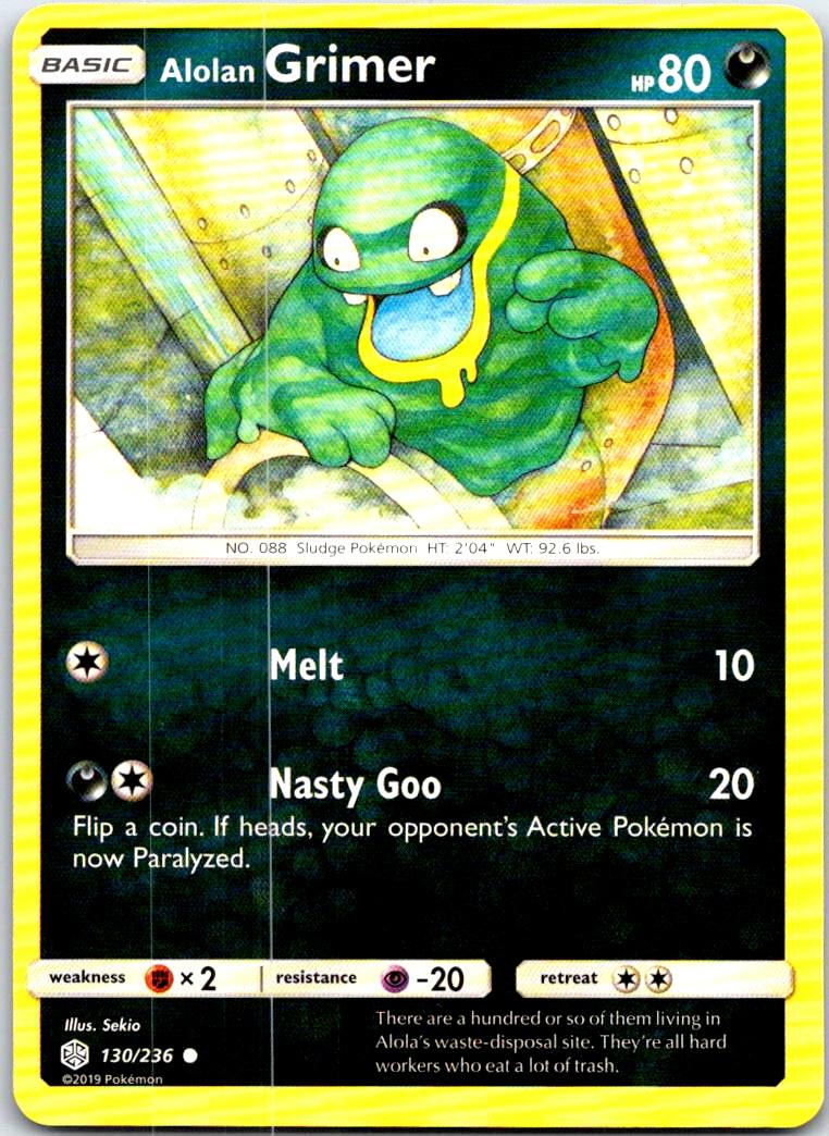 Alolan Grimer - 130/236 - - COSMIC ECLIPSE - Pokemon - Common | AB45-29