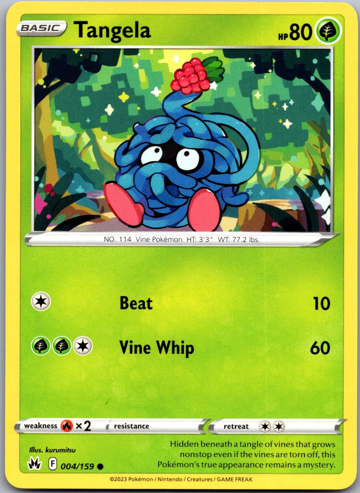 Tangela - 004/159 - - CROWN ZENITH - Pokemon - Common | AA93-10