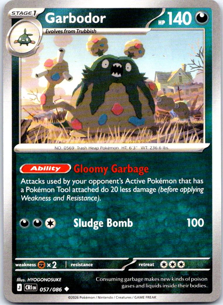Garbodor - 057/086 - - CHAOS RISING - Pokemon - Uncommon | AB19-34