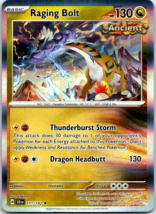Raging Bolt - 111/142 - Holo - STELLAR CROWN - Pokemon - Rare | AB99-32